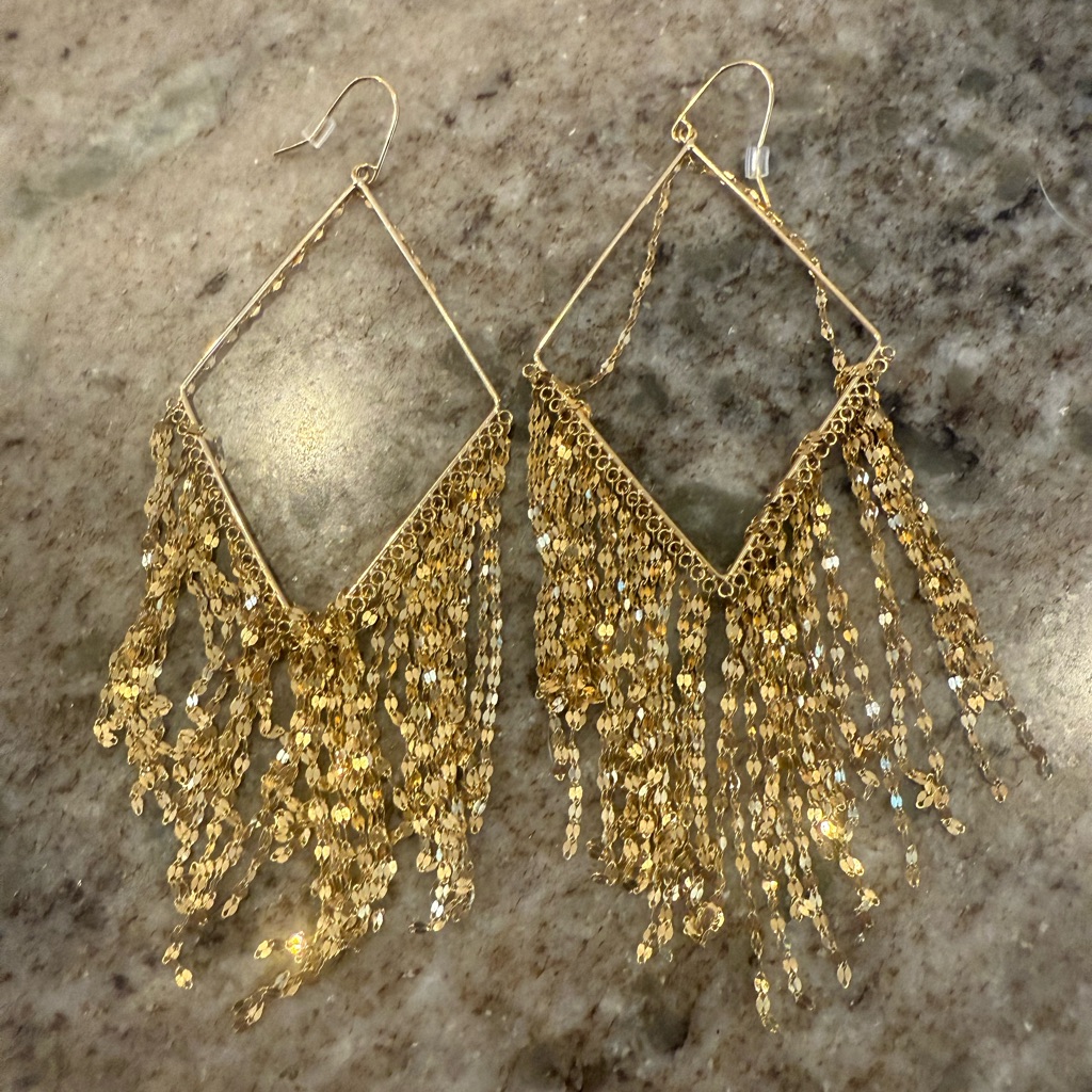 Lana Jewelry 14k Gold Fringe Cascade Earrings